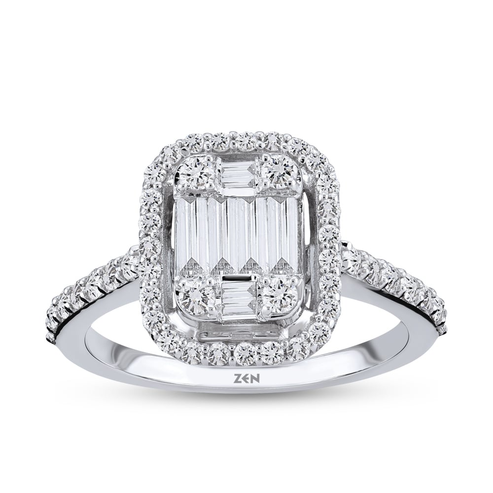 0.70 ct. Baguette Diamantring