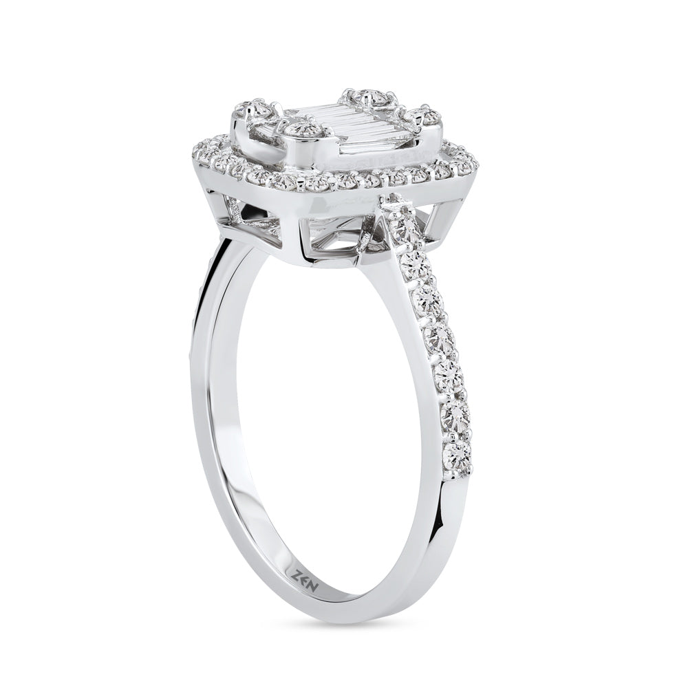0.70 ct. Baguette Diamantring