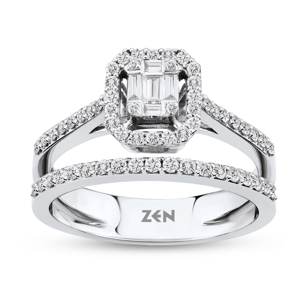 0.50 ct. Baguette Diamantring