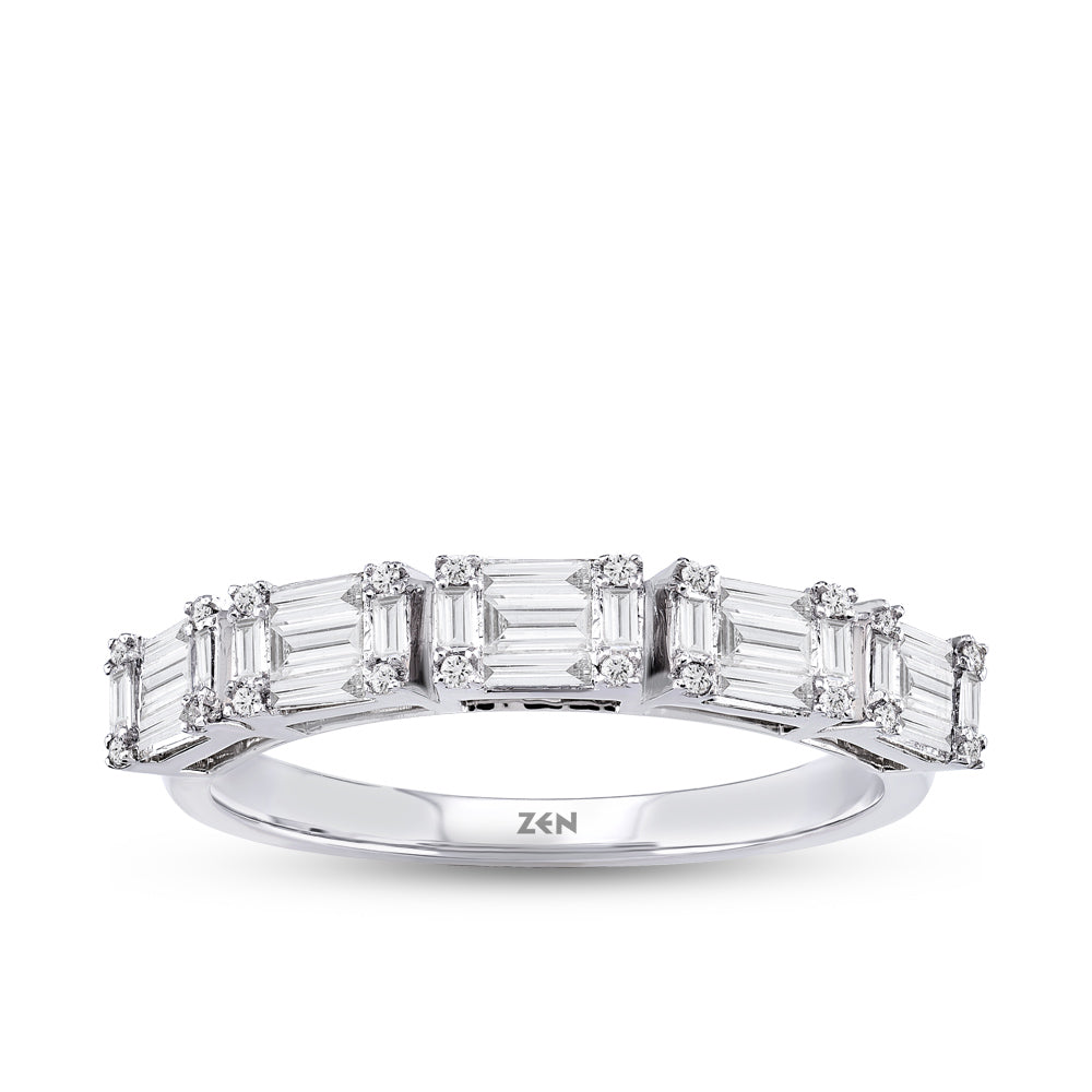 0.39 ct. Baguette Diamantring