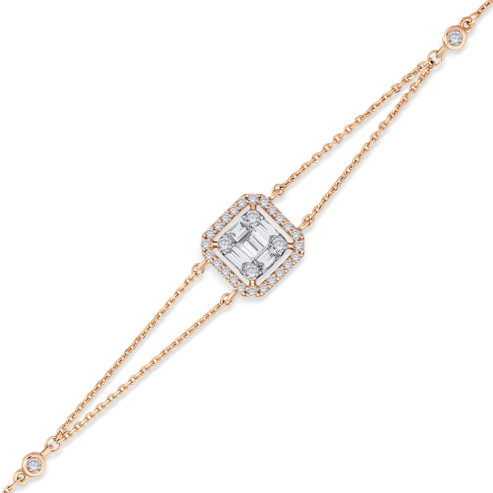 0.50 ct. Baguette Diamantarmband