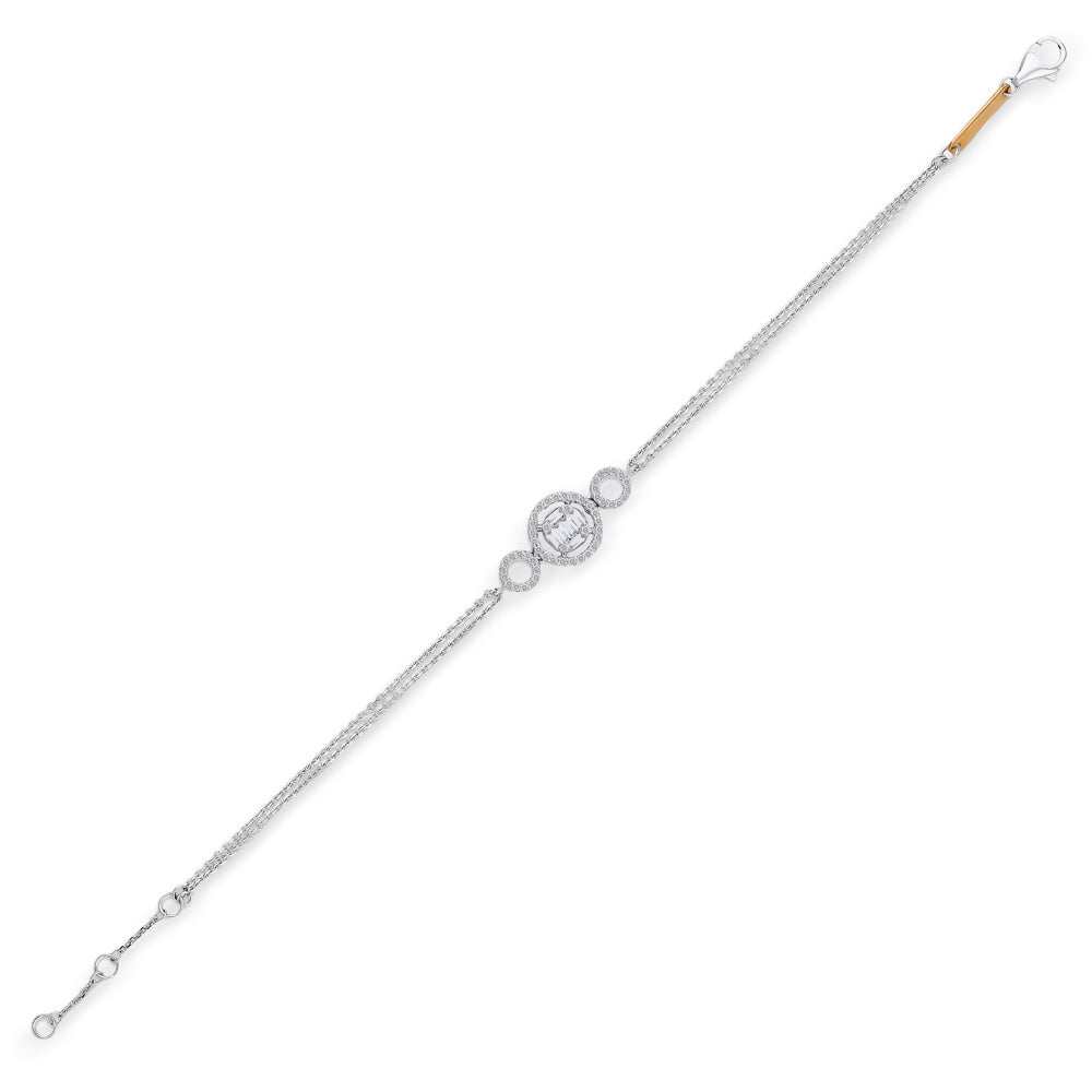 0.31 ct. Baguette Diamantarmband