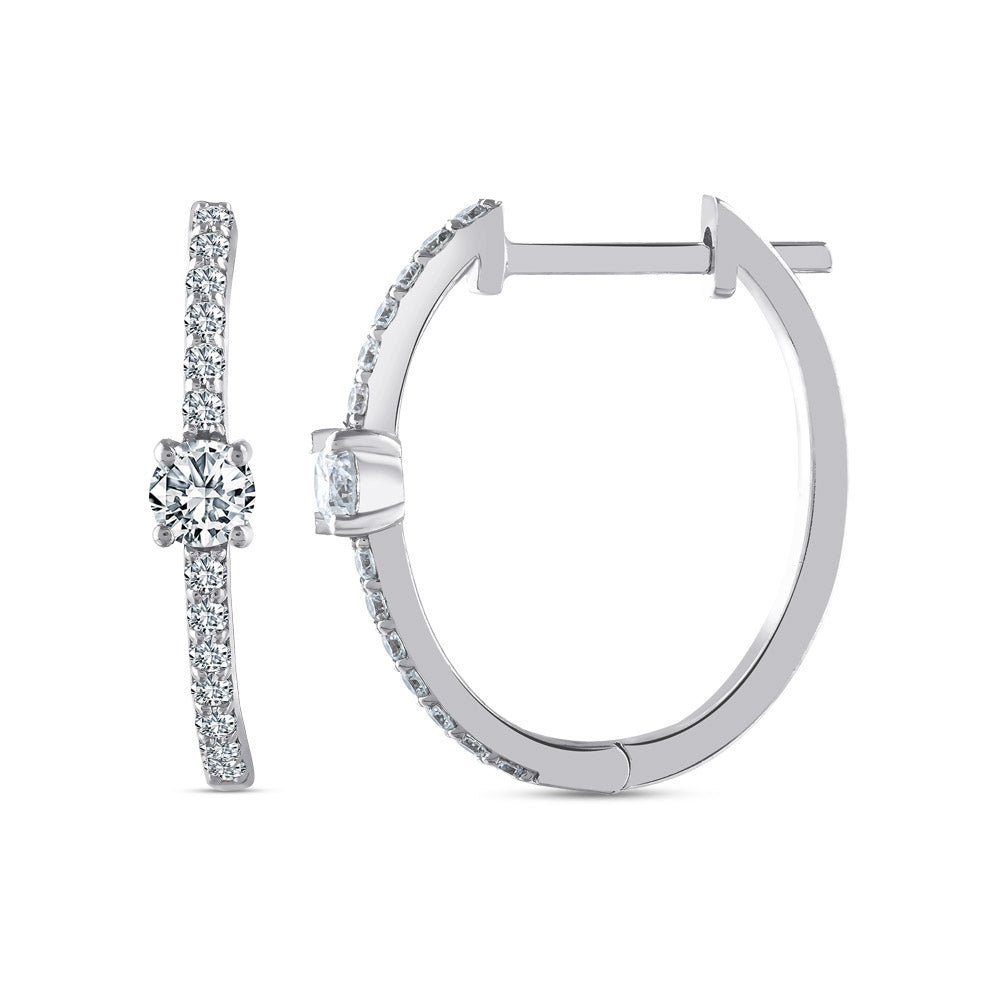 0.42 ct. Creolen Diamant Ohrringe
