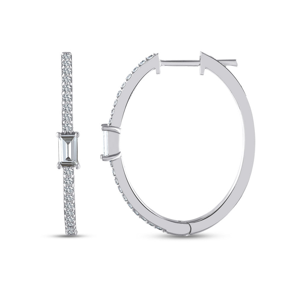 0.41 ct. Creolen Diamant Ohrringe
