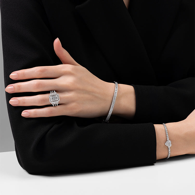 1.42 ct. Baguette Diamantring