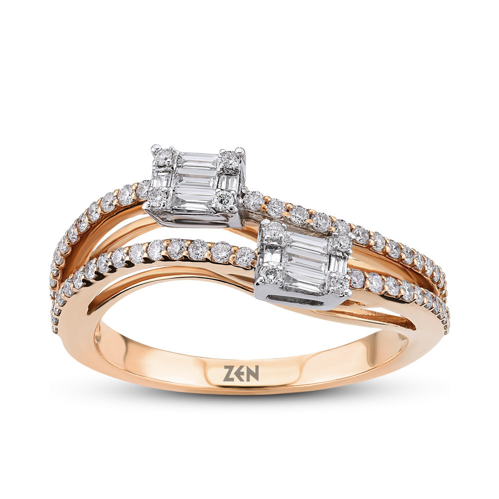 0.43 ct. Baguette Diamantring