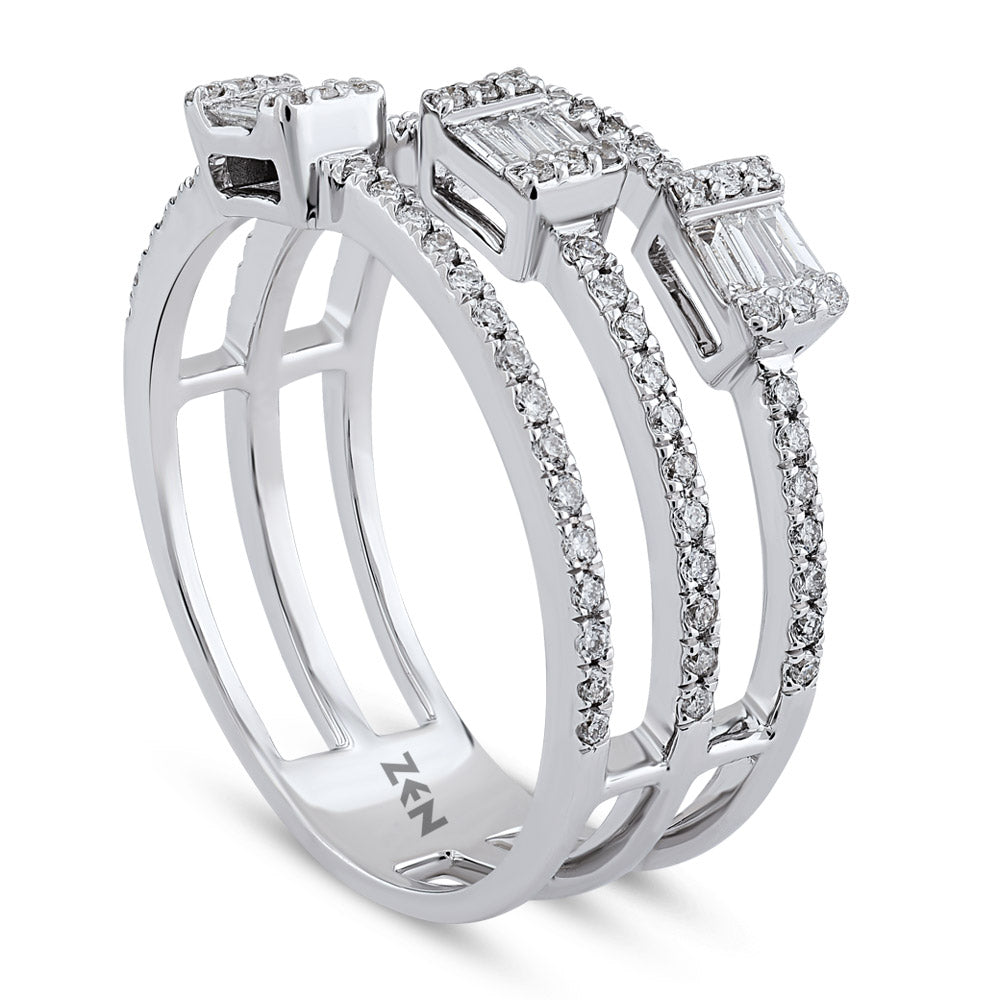 0.42 ct. Baguette Diamantring