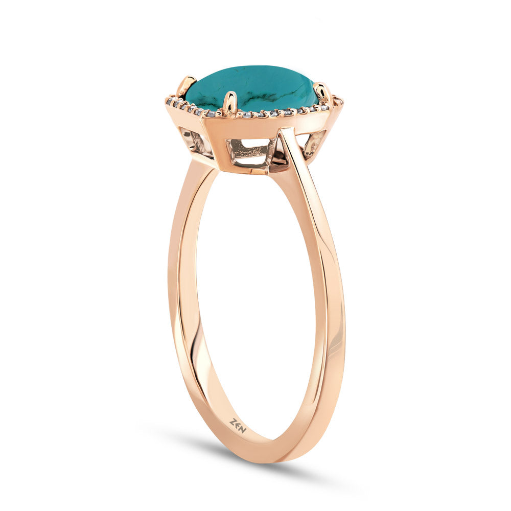 1.06 ct. Türkis Ring