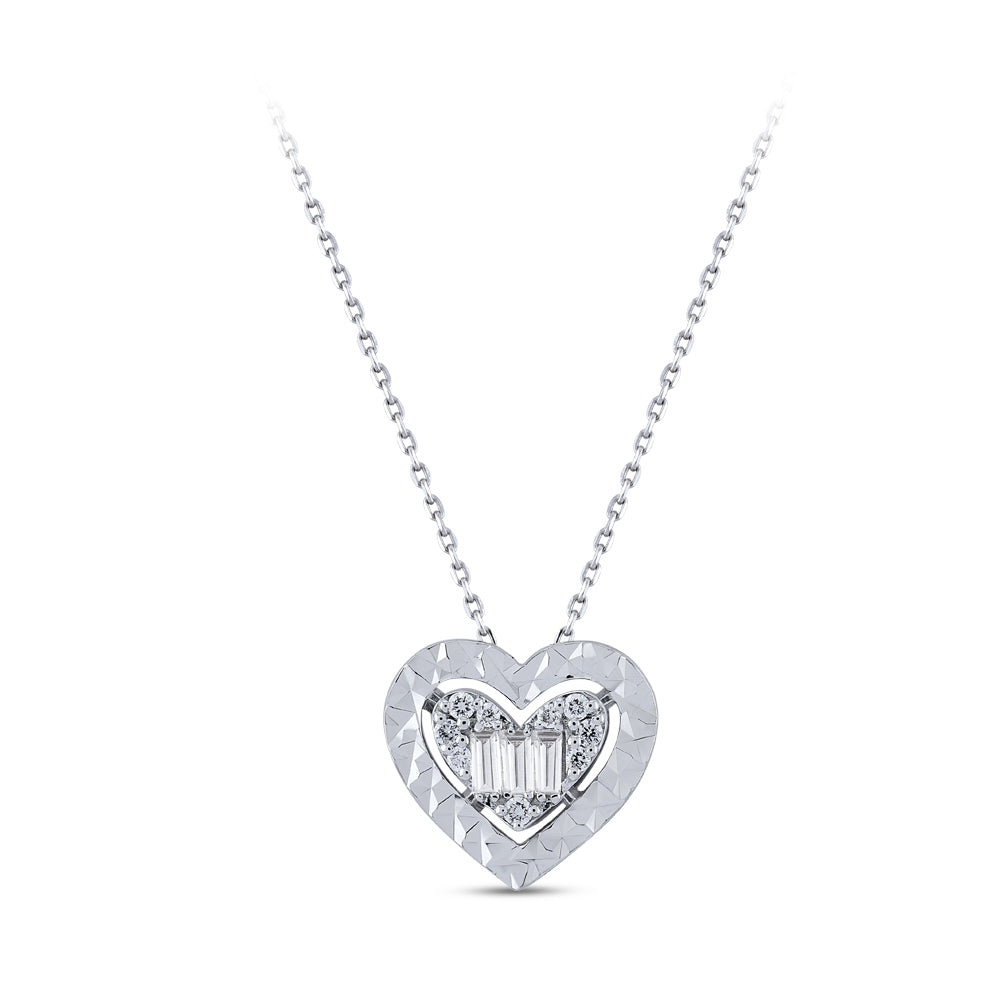 0.11 ct. Baguette Diamond Necklace