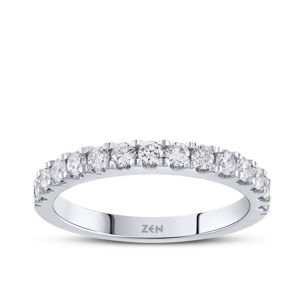 0.50 ct. Halbmemoire Diamantring