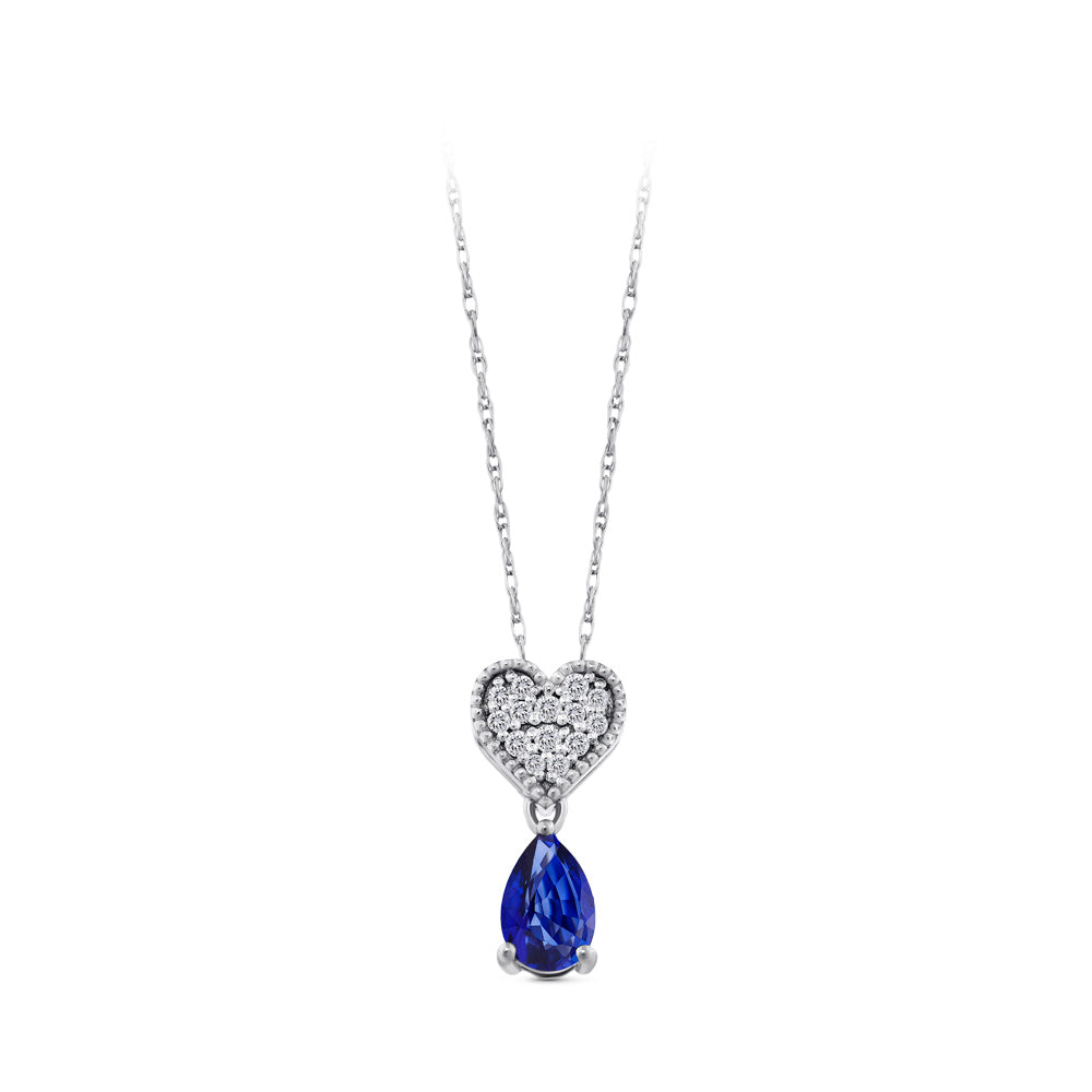 0.41 ct. Saphir Halskette
