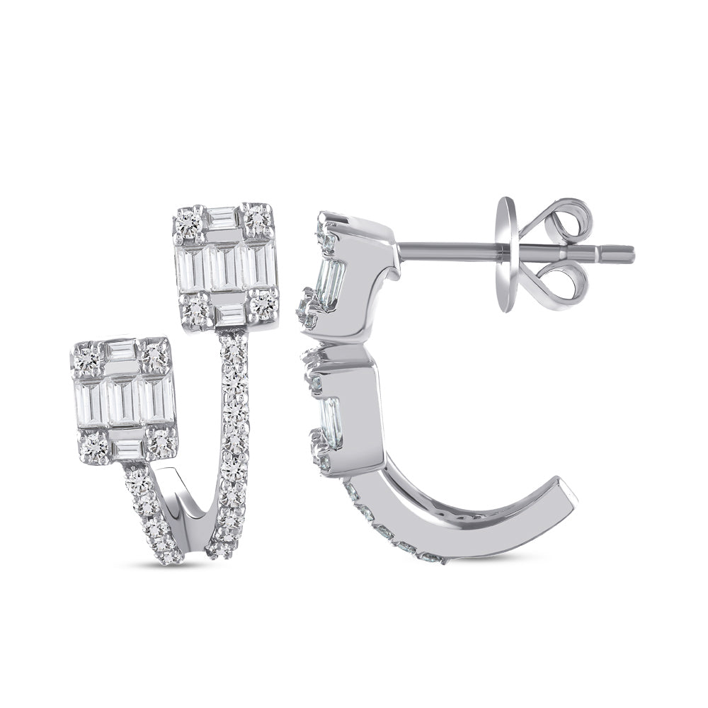 0.64 ct. Baguette Diamond Earrings