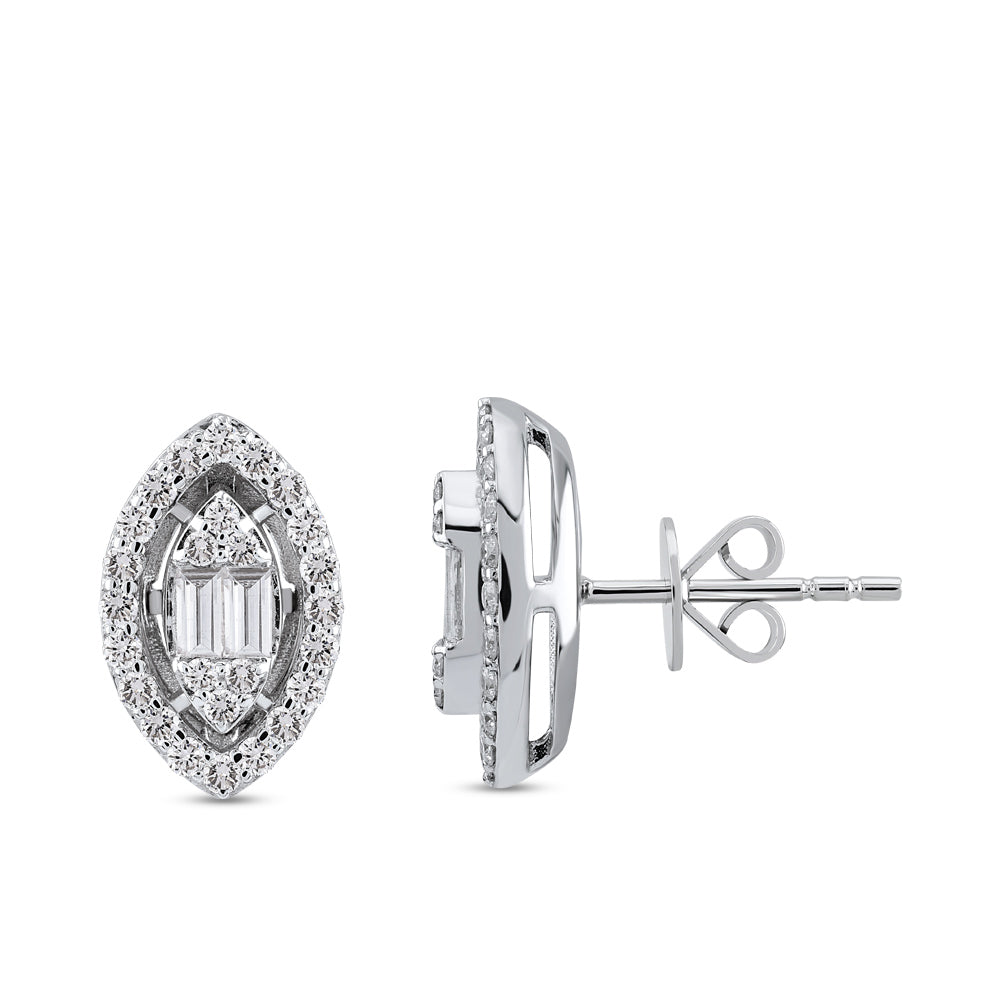 0.69 ct. Baguette Diamond Earrings