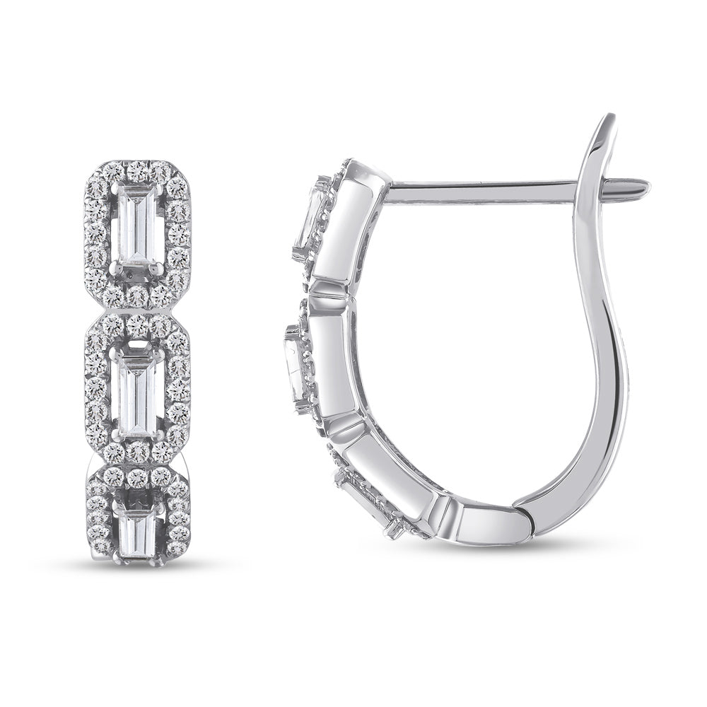 0.39 ct. Baguette Diamond Earrings