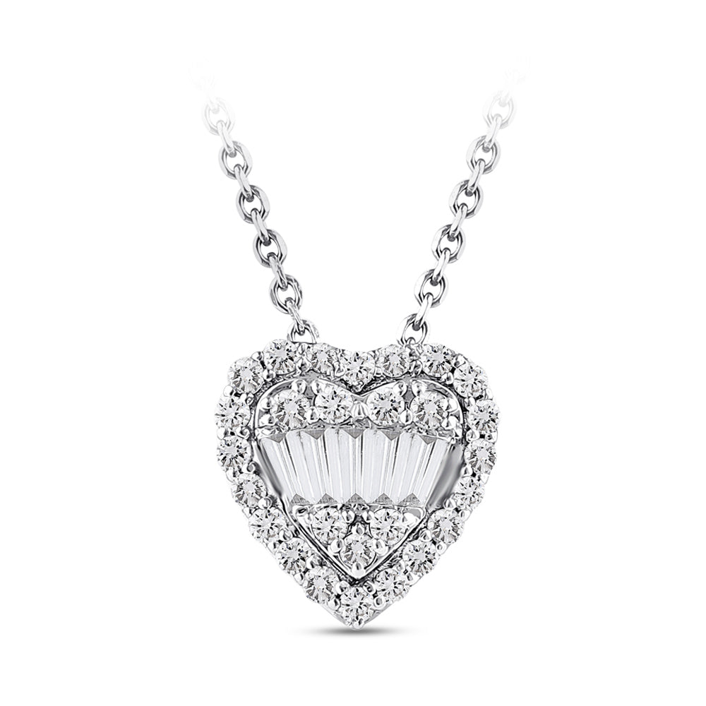 0.27 ct. Heart Diamond Necklace