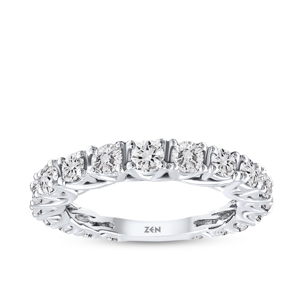 1.40 ct. Halbmemoire Diamantring