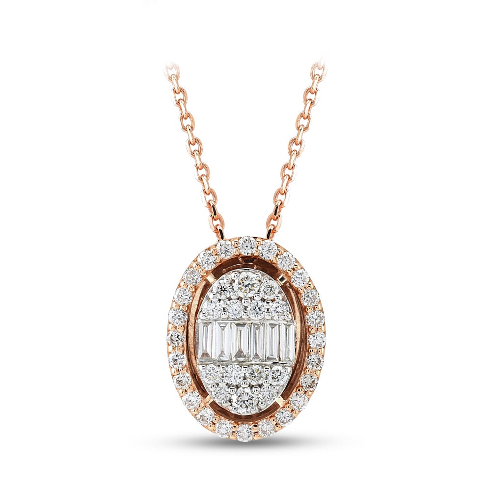 0.49 ct. Baguette Diamond Necklace