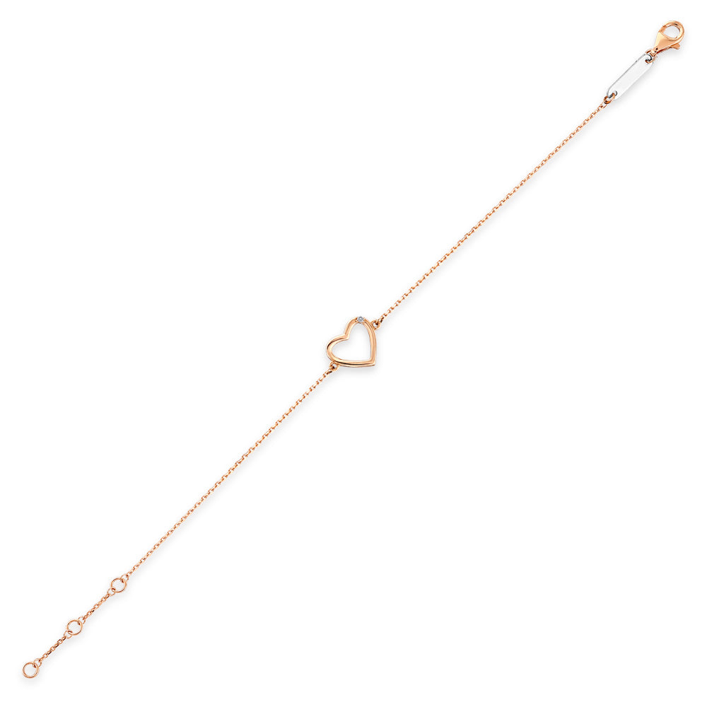 0.01 ct. Herz Diamantarmband