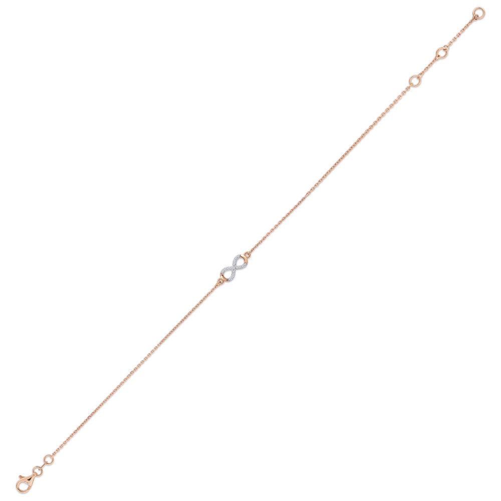 0.04 ct. Unendlichkeit Diamantarmband