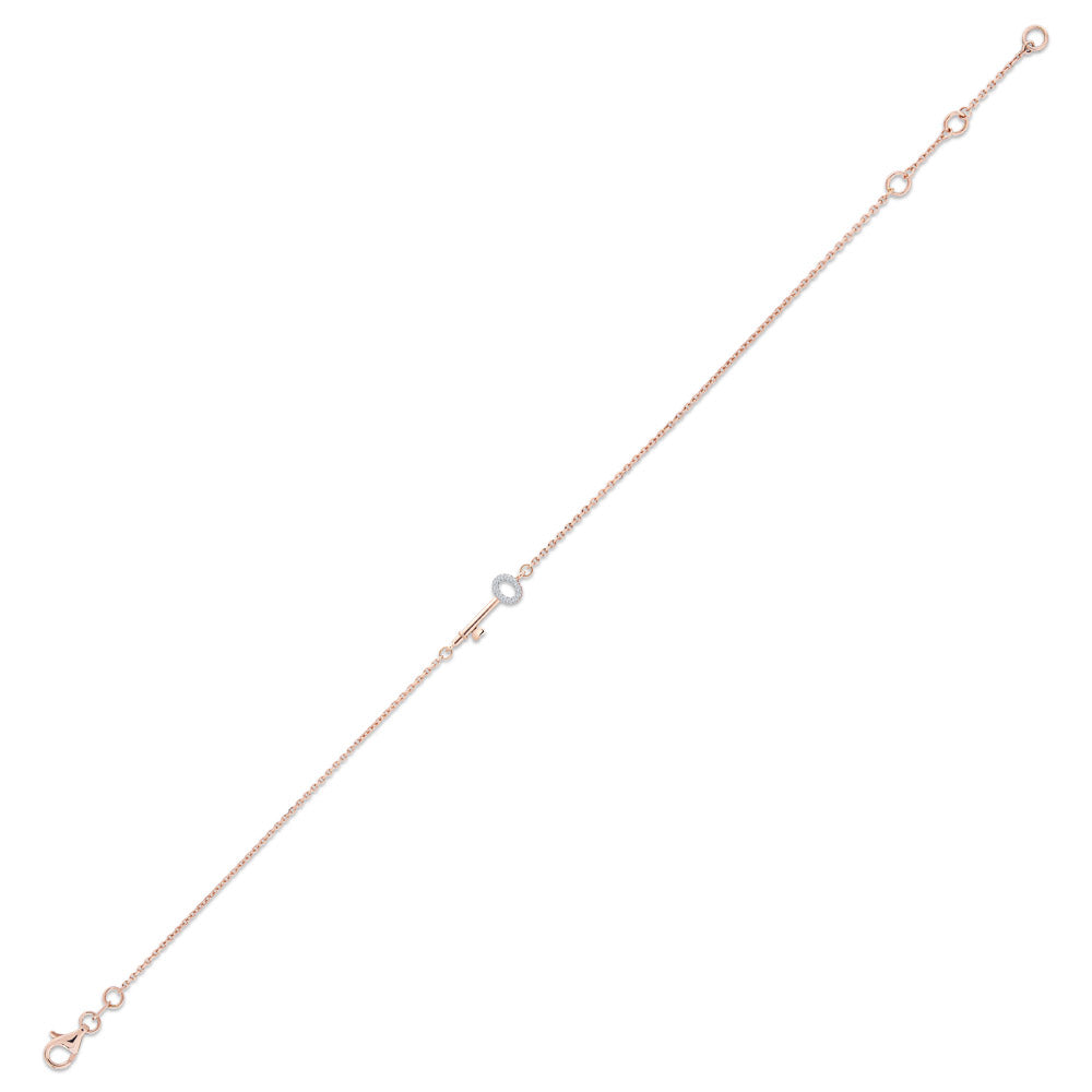 0.02 ct. Diamant Schlüssel Armband