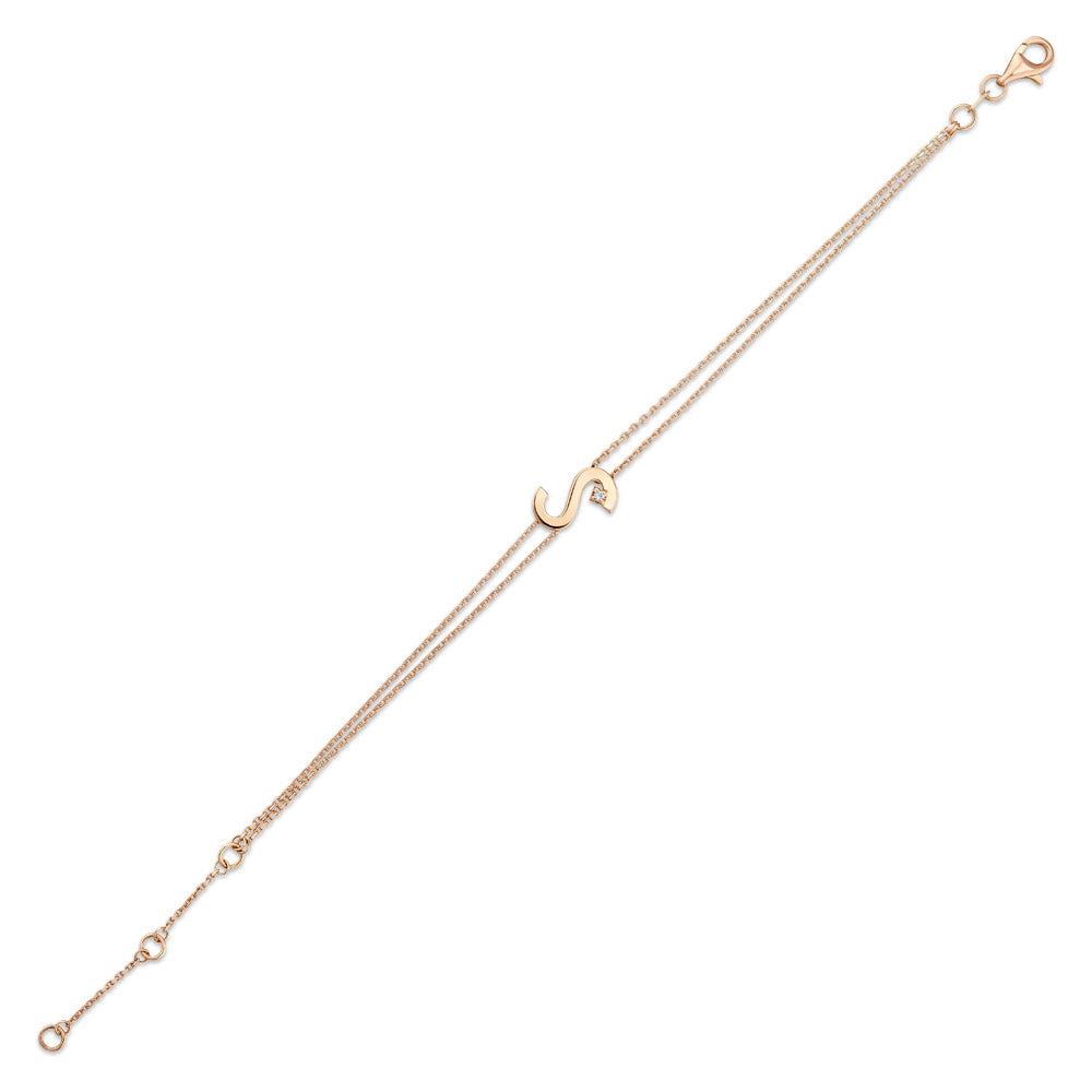 0.01 ct. Buchstabe S Diamantarmband
