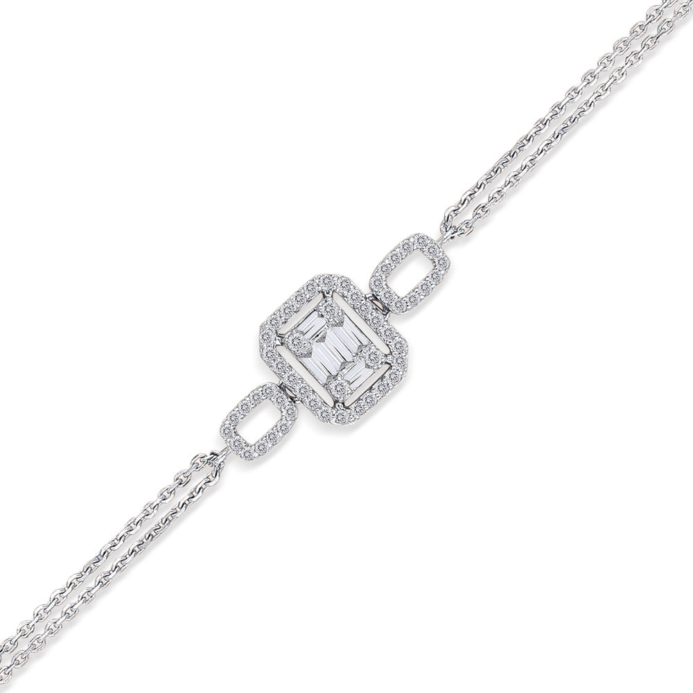 0.35 ct. Baguette Diamantarmband