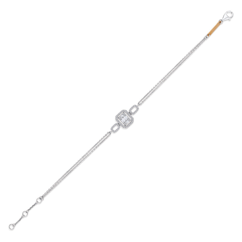 0.35 ct. Baguette Diamantarmband