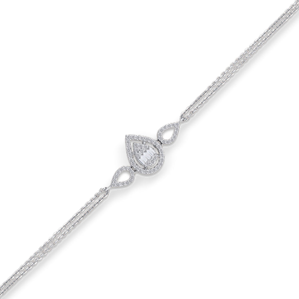 0.30 ct. Baguette Diamantarmband