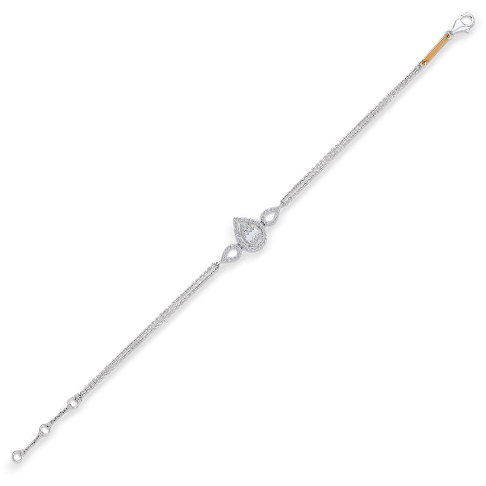 0.30 ct. Baguette Diamantarmband