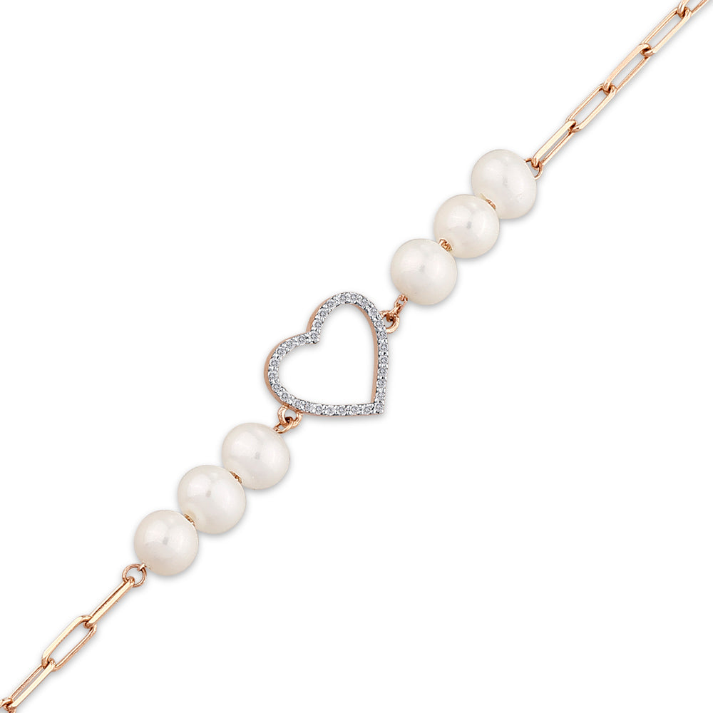 Herz Perlen Armband