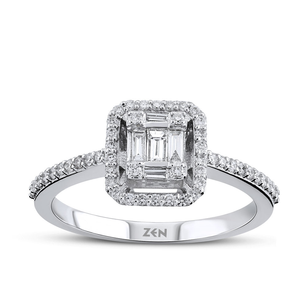 0.31 ct. Baguette Diamantring