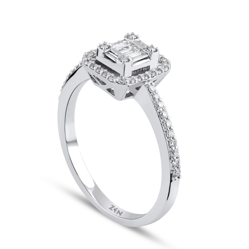 0.31 ct. Baguette Diamond Ring