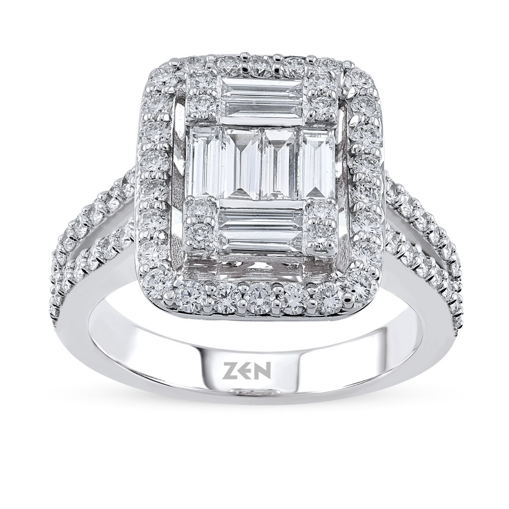 1.00 ct. Baguette Diamantring