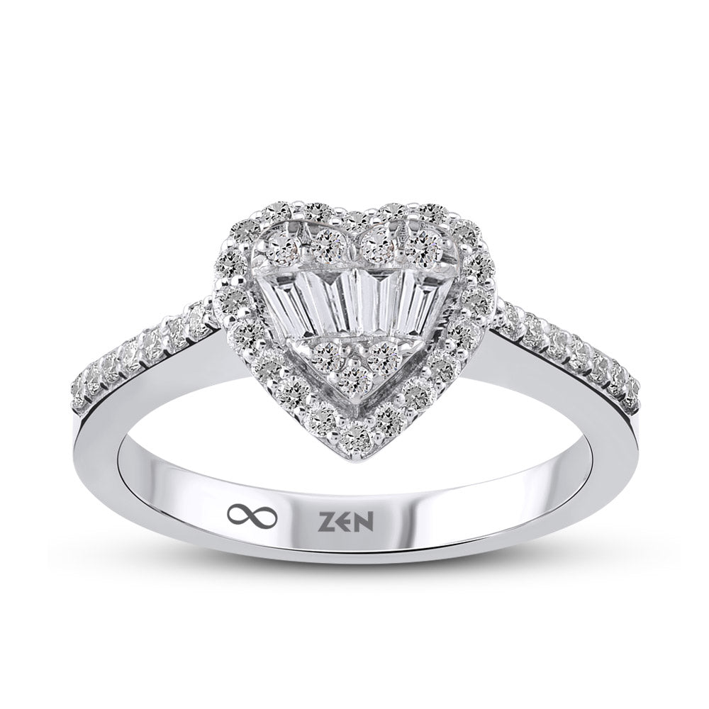 0.34 ct. Baguette Diamantring