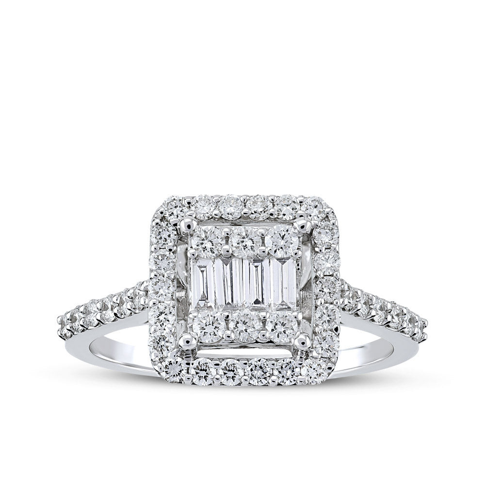 0.65 ct. Baguette Diamantring