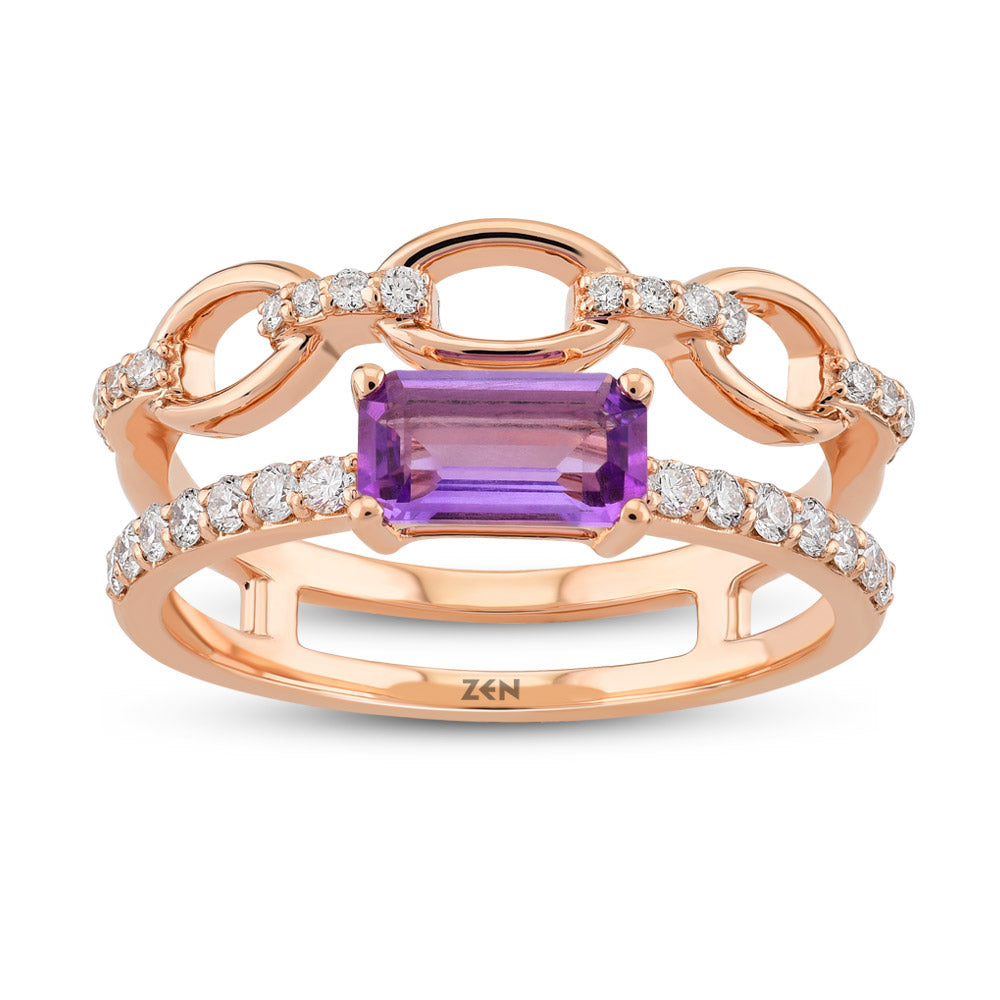 0.56 ct. Amethyst Ring