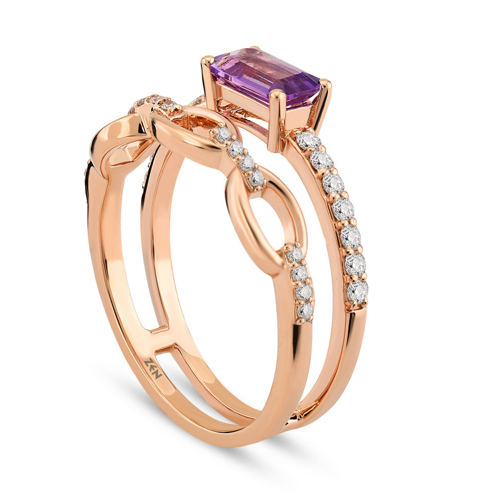 0.56 ct. Amethyst Ring