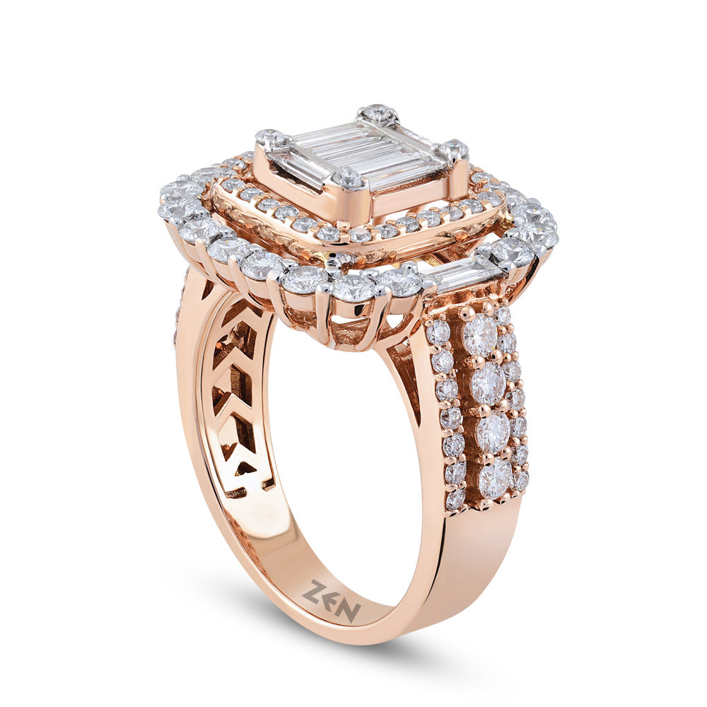 1.77 ct. Baguette Diamantring