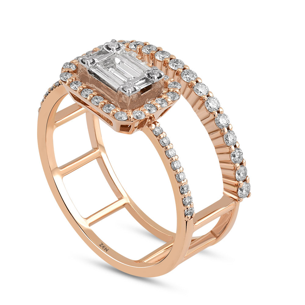 0.59 ct. Duett Baguette Ring