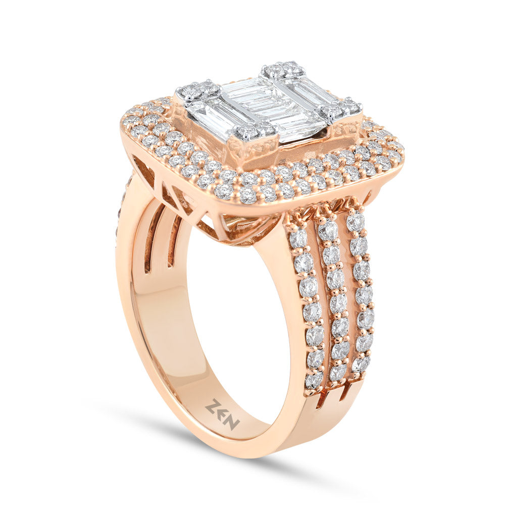 1.40 ct. Baguette Diamantring