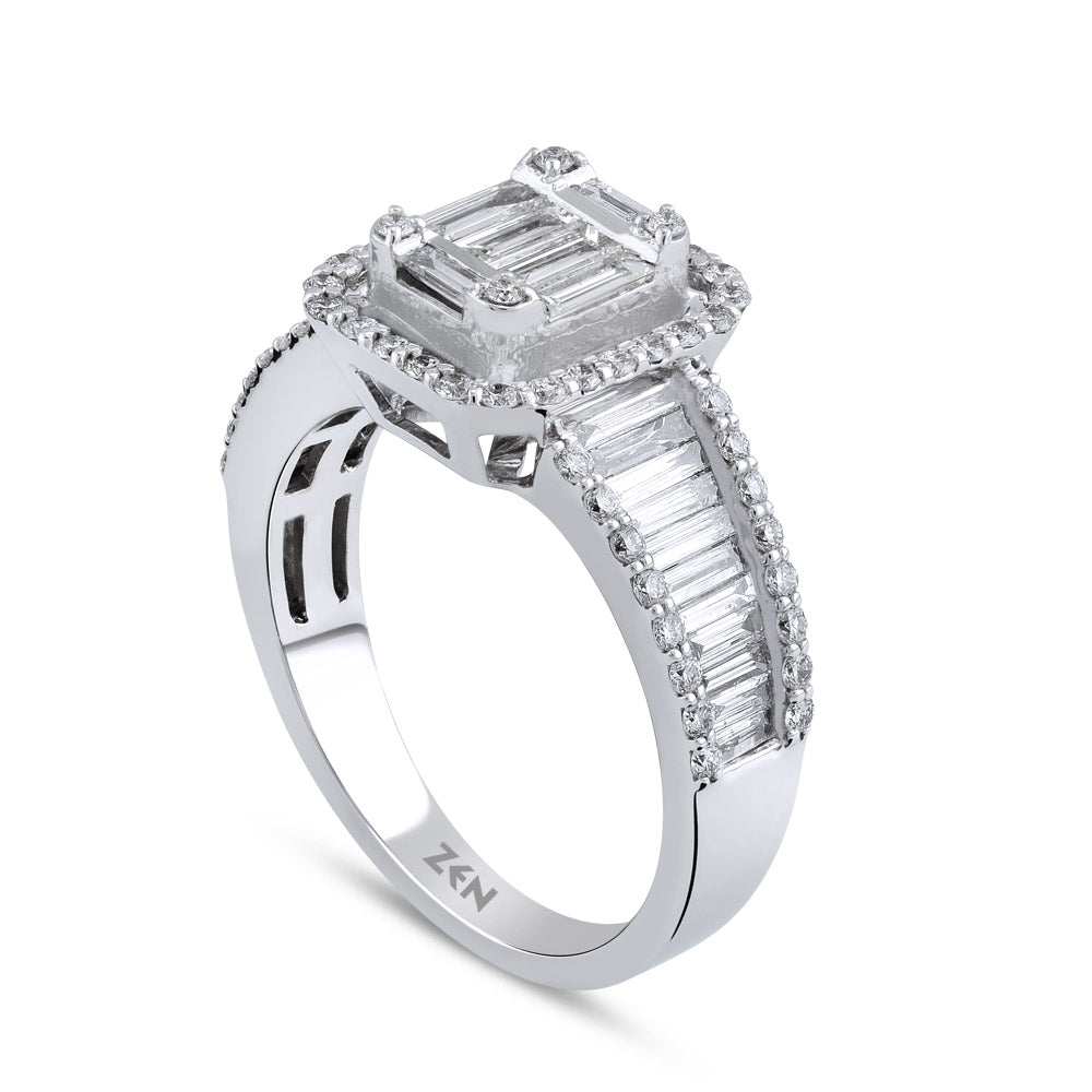 1.17 ct. Baguette Diamantring