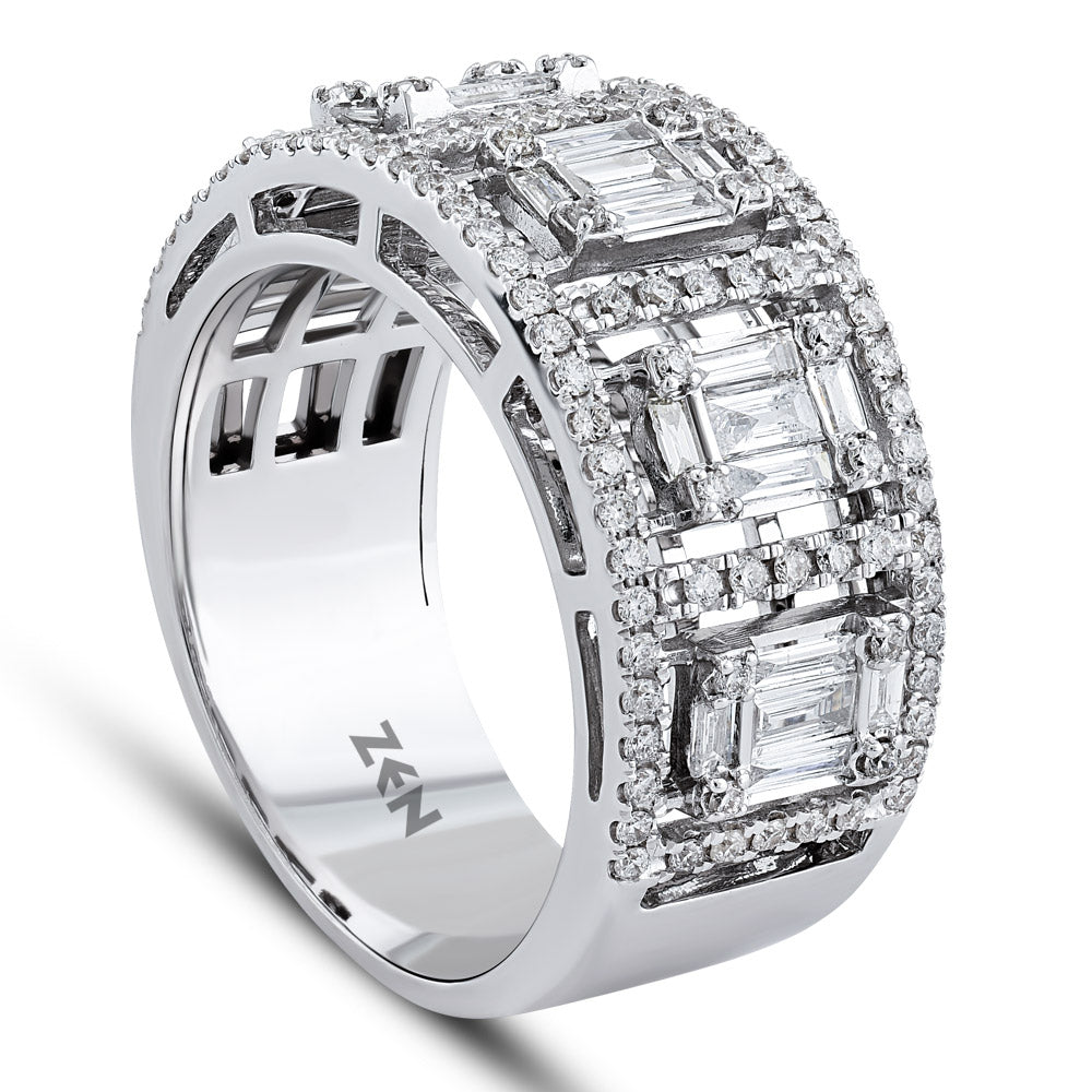 0.90 ct. Baguette Diamantring