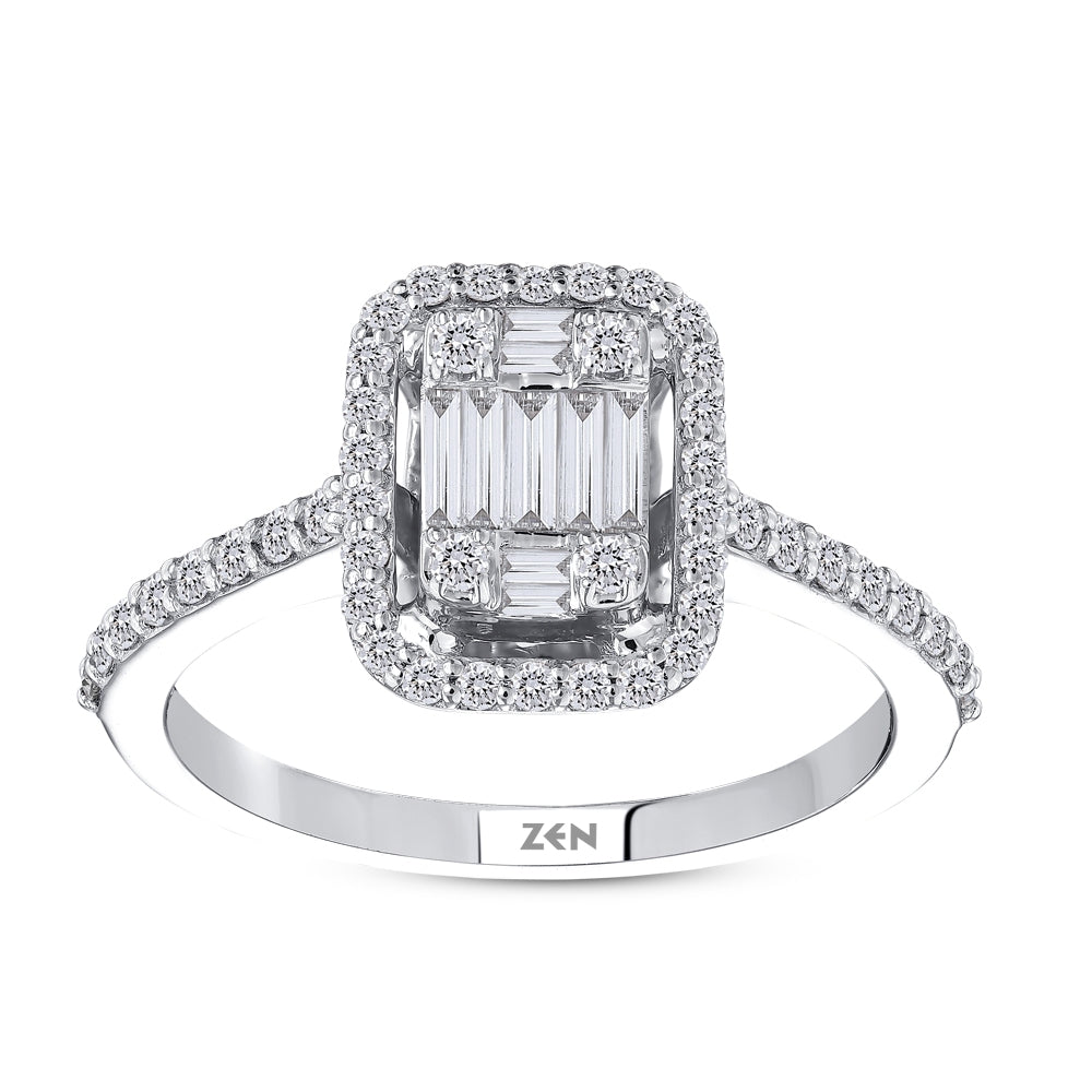 0.50 ct. Baguette Diamantring