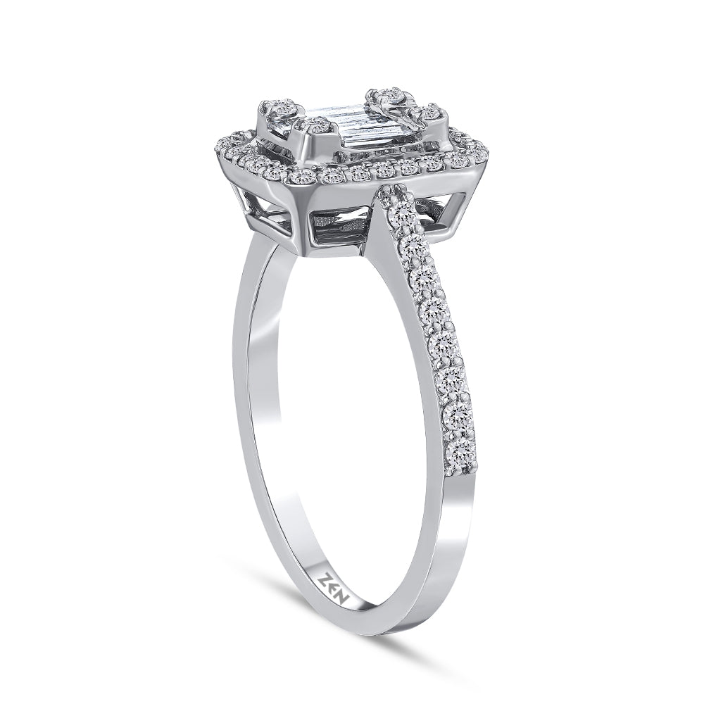 0.50 ct. Baguette Diamantring