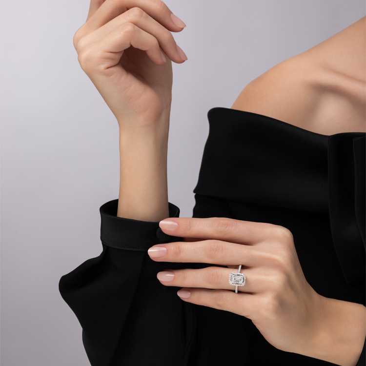 0.50 ct. Baguette Diamantring