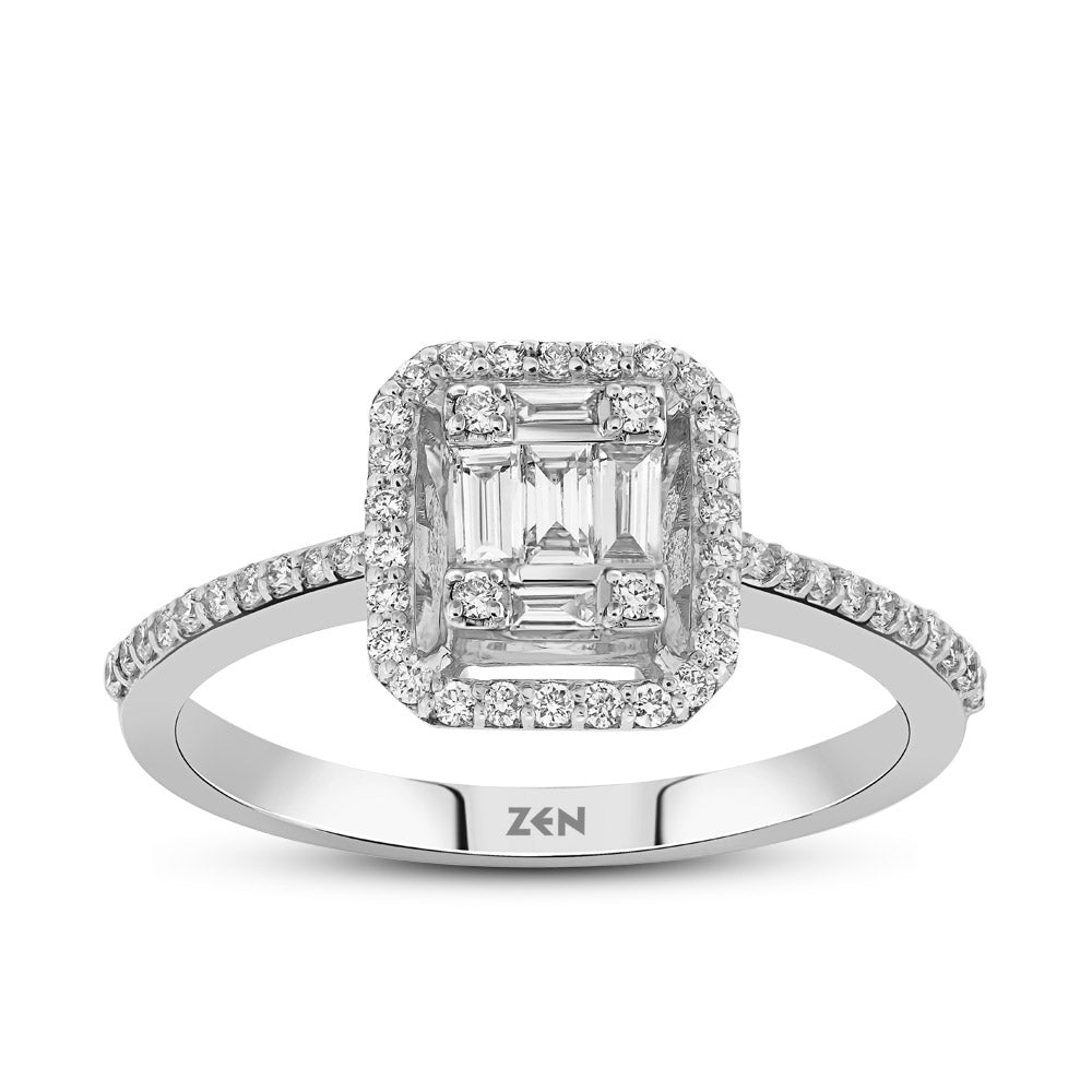 0.24 ct. Baguette Diamantring