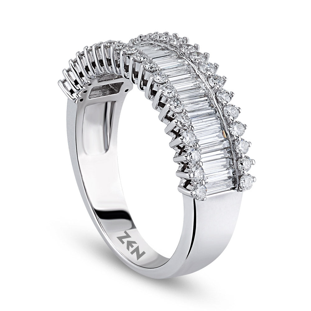 0.92 ct. Baguette Diamantring