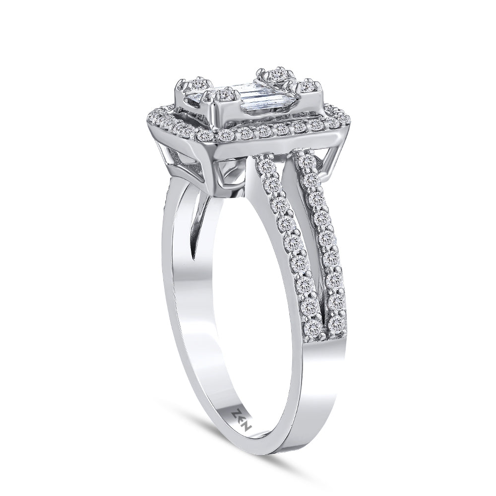 0.63 ct. Baguette Diamond Ring