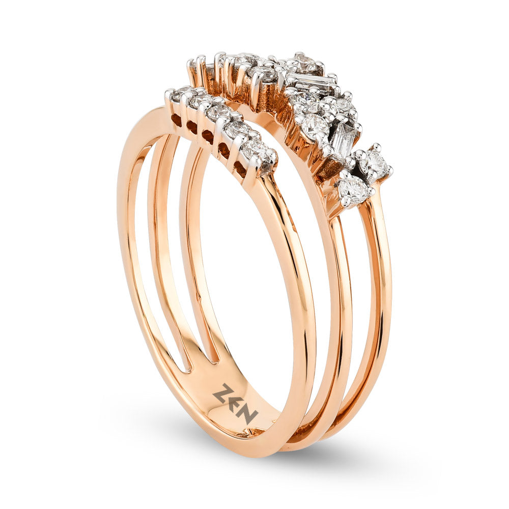 0.31 ct. Baguette Diamantring