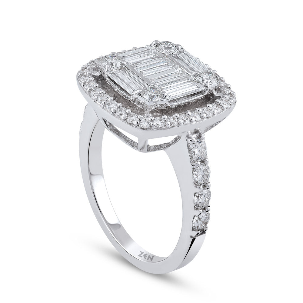1.25 ct. Baguette Diamantring